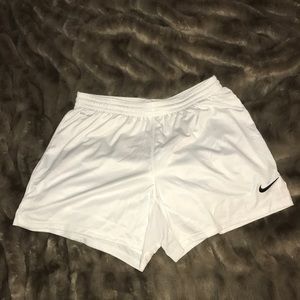NIKE white dri-fit shorts